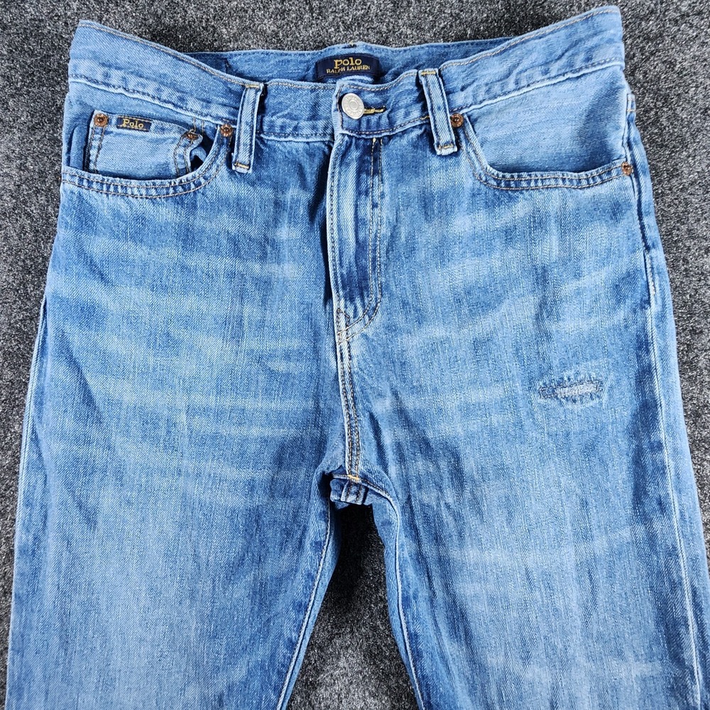 Polo Ralph Lauren The Sullivan Slim Distressed Denim Jeans Youth Boys Size 20 - Picture 2 of 12
